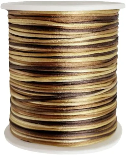 Miniatura 19 de Cordón de nailon teñido de 0.039 pulgadas x 100 yardas, hilo de cuentas para collares de macramé de cola de ratón, pulseras de amistad, fabricación