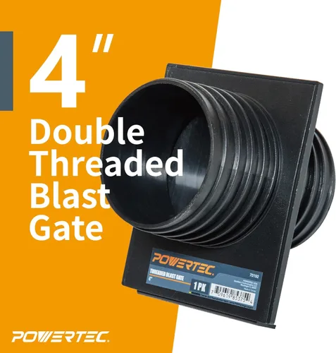 Miniatura 2 de POWERTEC 70192-P2 - Puerta de doble rosca para colector de polvo, accesorios de recolección de polvo, 2 unidades Puerta de explosión de doble rosca