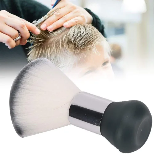 Miniatura 6 de Chrees Cepillo de plumero para el cuello, cepillo de barrido de pelo suave y roto para peluquería, cepillo de limpieza de cabello roto, herramienta
