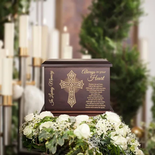 Miniatura 7 de Urnas Conmemorativas de Cremación para Cenizas Humanas de Adultos Hombres y Mujeres, Caja de Madera y Ataúd para Cenizas de Hombres, Mujeres