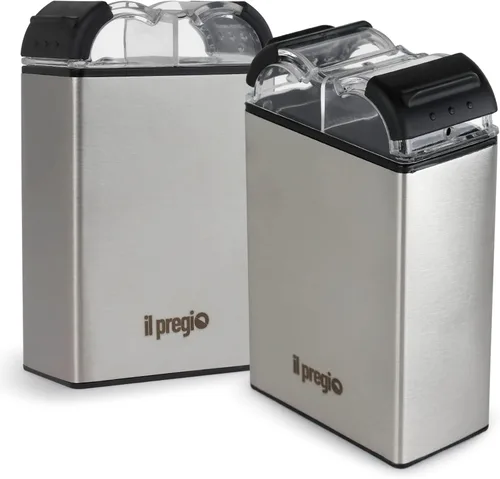 Miniatura 8 de Salero y pimentero – Coctelera de acero inoxidable de doble especia – Dispensador de sal y pimienta 2 en 1 con agujeros de vertido ajustables 2.3