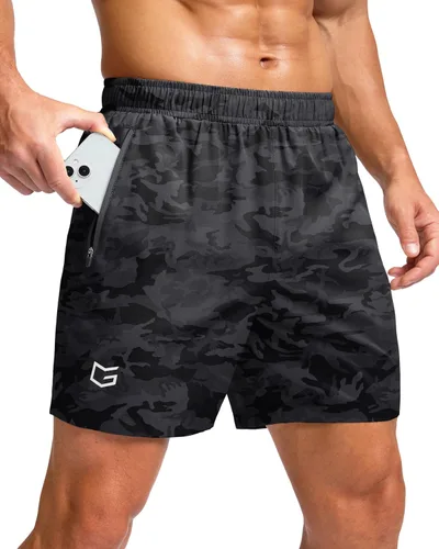 Miniatura 31 de G Gradual Pantalones cortos deportivos para correr para hombre con bolsillos con cremallera, de secado rápido, de 7 pulgadas, 5 pulgadas, 9