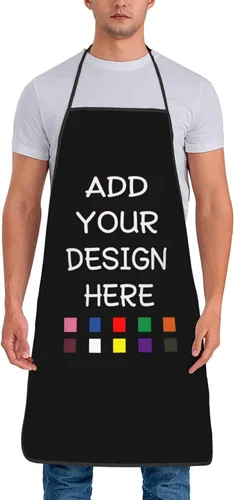 Miniatura 10 de Delantal personalizado para mujer, delantal con logotipo personalizado con foto, texto personalizado para cocina, impermeable, delantal de cocina