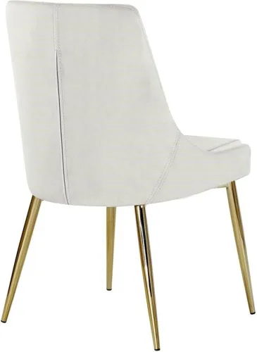 Miniatura 4 de Meridian Furniture Karina Collection Modern - Silla de comedor contemporánea tapizada de terciopelo con patas de metal resistentes.