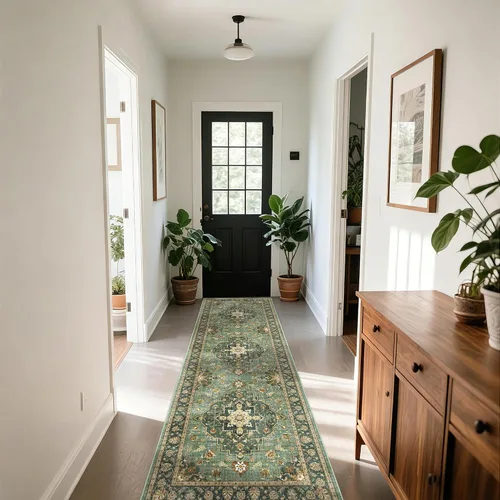 Miniatura 3 de Alfombra de Pasillo Lavable 3x10: Corredores Largos Antideslizantes para Pasillo - Alfombra Ultradelgada para Piso Interior para Cocina Entrada