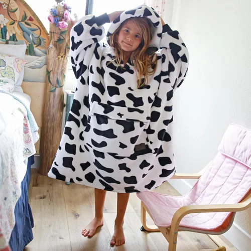 Miniatura 2 de Catalonia Sudadera tipo manta con capucha para niños, sudadera de sherpa extragrande para adolescentes jóvenes, idea de regalo Dálmata- Niños
