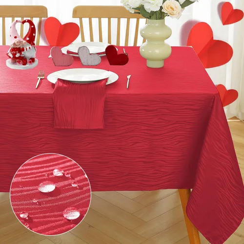 Miniatura 11 de MATIRUG Mantel de jacquard negro, tela de mesa suave y sin arrugas, resistente a derrames y con textura para graduación, cocina, comedor, decoración