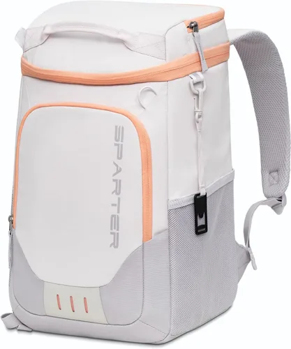 Miniatura 11 de SPARTER - Mochila enfriadora aislada a prueba de fugas para 33/49 latas, bolsa térmica con 2 compartimentos aislados, mochila de playa, viaje, Azul
