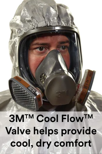Miniatura 3 de 3M Respirador reutilizable 6800, pieza frontal completa, mediano, 1 unidad