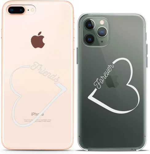 Miniatura 11 de Fundas a juego para parejas compatibles con iPhone 16 15 14 13 12 11 Pro Max Mini Xs X 6s 8 Plus 7+ Xr 10 SE 5 Nightmare Undead Couple Forever