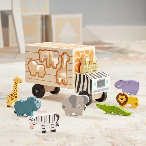 Miniatura 9 de Camión de rescate de animales de Melissa & Doug, varias formas, Estándar, talla única , Rojo