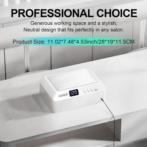 Miniatura 8 de L'UGX Lámpara Profesional de Curado de Uñas para Secador de Esmalte en Gel 72W Luces LED UV para Uñas con Almohada Reposabrazos y Bandeja Retráctil