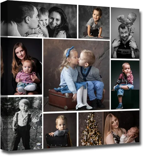 Miniatura 7 de LZIMU Impresiones en lienzo de collage con tus fotos personalizadas múltiples imágenes para pared, collage personalizado de fotos, regalos