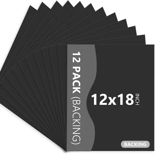 Miniatura 11 de Somime Paquete de 12 tableros de respaldo solamente – 8 x 10 pies sin cortar alfombrillas negras sin cortar, tableros sin ácidos, ideales