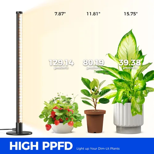 Miniatura 7 de Barrina Luz de Crecimiento de Pie para Plantas de Interior, 20W 2FT Luz LED de Planta de Escritorio, Colgante y de Pie, Luces de Crecimiento