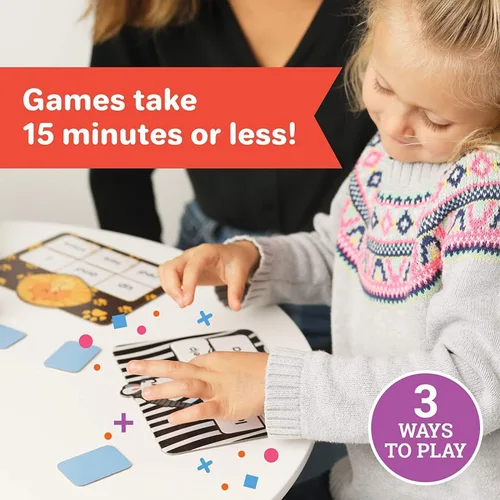 Miniatura 5 de Barnacle Toys Wild Word Safari - CVC Sight Word Reading Games, alternativas de tarjetas flash de fonética primaria para niños, actividades