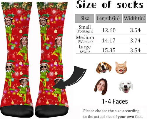 Miniatura 135 de Artsadd Calcetines personalizados para mujeres y hombres, amantes de los perros y gatos, regalos divertidos unisex personalizados