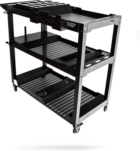 Miniatura 7 de Adam's Polishes Carrito de Detalles Premium – Carrito de detallado de automóviles con estantes de 3 niveles, capacidad de 250 libras por estante