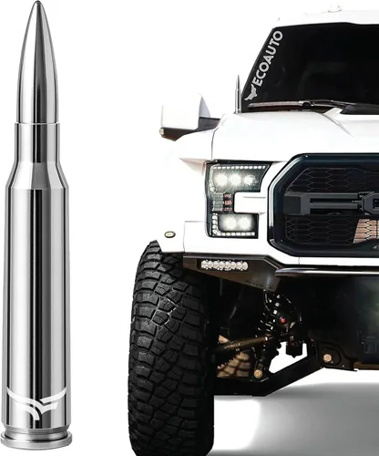 Miniatura 16 de EcoAuto Badass Bullet - Antena de repuesto para Dodge Ram y Ford F150 F250 F350 Super Duty Raptor Bronco Trucks – Diseño antirrobo – Antena de radio