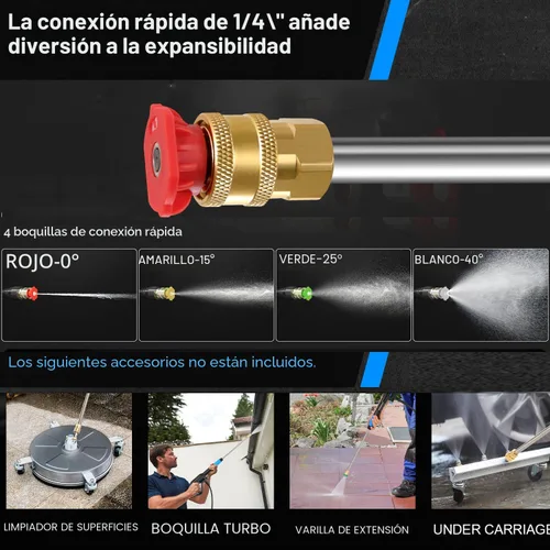 Miniatura 8 de Lavadora a presión eléctrica de 5000 PSI, lavadora eléctrica 2025 con carrete de manguera de lavado a presión mejorado de 33 pies, cañón de espuma