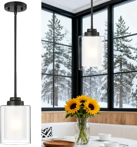 Miniatura 35 de TENGXIN Lámpara Colgante Moderna para Isla de Cocina, Accesorio de Lámpara de Techo Colgante de Oro Cepillado, Iluminación Colgante de Estilo Granja