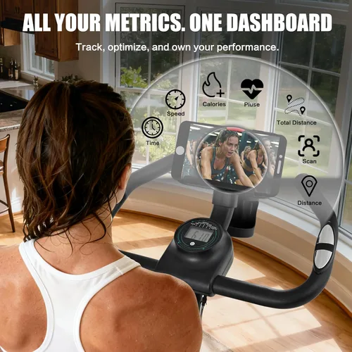 Miniatura 2 de Exercise Bike Stationary Bike Indoor Cycling Bicycle for Home Gym Spinning Bike 300 lbs Weight Capacity Adjustable Seat/Handlebar for Office Cardio