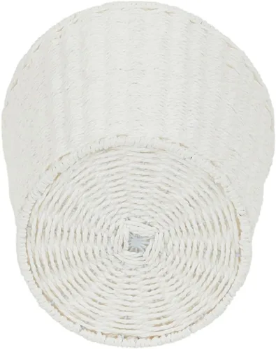 Miniatura 5 de Household Essentials Cesta de basura tejida, papelera de cuerda de papel gris para baño, dormitorio, oficina
