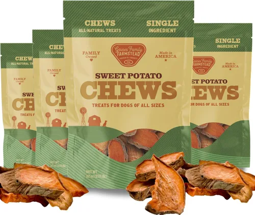 Miniatura 11 de Gaines Family Farmstead Golosinas para perros, bolsa de 8 onzas, masticables de batata de un solo ingrediente para perros, alternativa de cuero