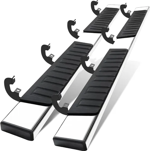 Miniatura 14 de COMNOVA - Estribos de 6 pulgadas compatibles con Chevrolet Colorado/GMC Canyon Crew Cab 2015-2026, estribos y escalones para Colorado (negro)