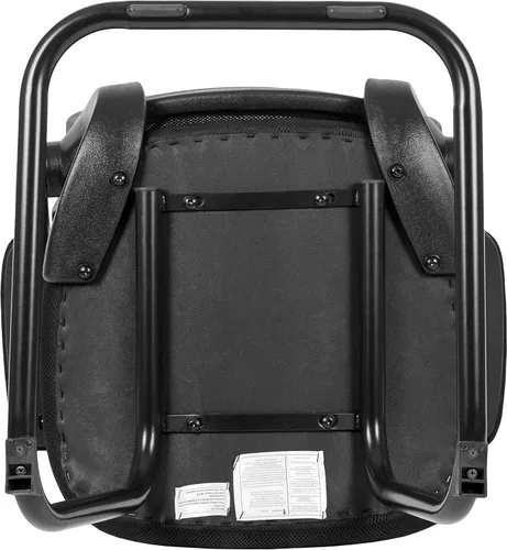 Miniatura 9 de BizChair Silla de recepción lateral con base de trineo de malla negra con brazos abatibles-sala de espera de oficina