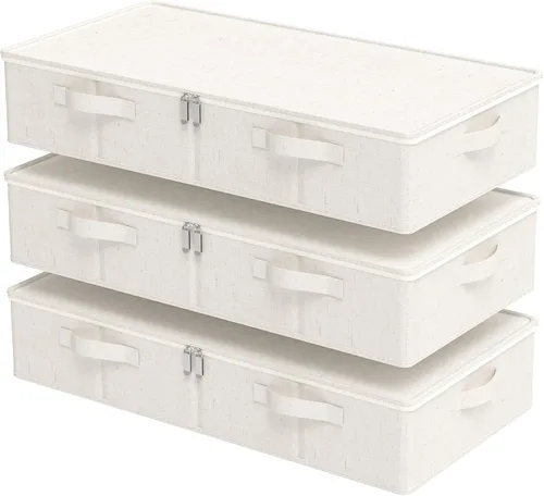 Miniatura 12 de Contenedor de almacenamiento debajo de la cama, contenedores plegables debajo de la cama, organizadores de armario con tapa para organizar ropa