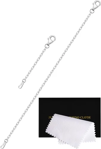 Miniatura 27 de Extensores de cadena dorada para collares, extensiones de pulsera de plata de ley, extensor de collar dorado para mujer, juego de 3 piezas, 1, 2, 3