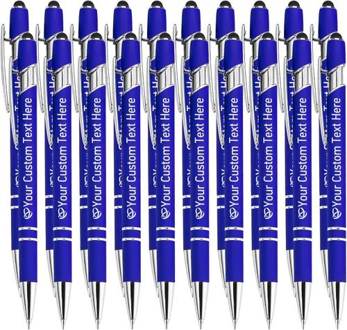 Miniatura 54 de STREADVE Bolígrafos personalizados personalizados con nombre grabado, logotipo, texto, bolígrafos de escritura suave, regalo personalizado para Negro
