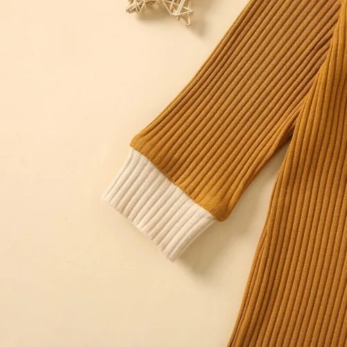 Miniatura 6 de LEBOLONG Enterizo unisex para bebés y niñas, con botones, liso, de una pieza, para bebés y niñas, ropa