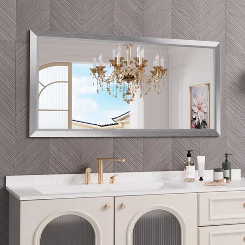 Miniatura 47 de Amorho Espejo de Baño Negro, Espejos de Pared de 24x30 Pulgadas con Marco de Metal Grueso para Sobre el Fregadero, Dormitorio, Sala de Estar