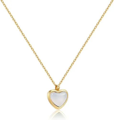 Joxevyia Carnelian Crystal Heart Necklace Raw Stone Healing Crystals Dainty Heart Gemstone Gold Pendant Necklace Anniversary Birthday Valentines