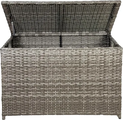Miniatura 6 de Baúl de almacenamiento de mimbre, 30 x 17 x 18 pulgadas, 160 L, baúl de mimbre tejido a mano con tapa que se mantiene abierta, soporta 200 libras