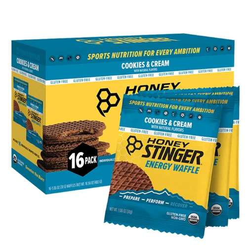 Honey Stinger Gofre Orgánico Sin Gluten de Galletas y Crema, Stroopwafel Energético para Ejercicio, Resistencia y Rendimiento, Nutrición Deportiva