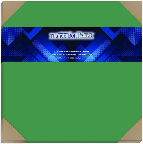 Miniatura 15 de 125 verde brillante 65lb Cubierta Papel de tarjeta – 3" x 5" (3X5 pulgadas) Foto Card Tamaño del marco – 65 libras/libra peso ligero cartulina