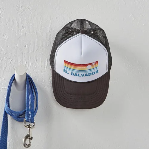 Miniatura 7 de CafePress Sombrero de camionero retro con palmera de El Salvador