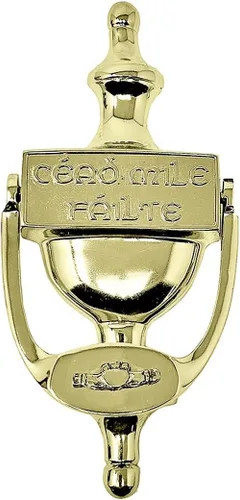 Miniatura 6 de Claddagh - Aldera de latón para puerta delantera, 8 pulgadas, regalo de bienvenida, decoración del hogar de Irlanda (latón antiguo)