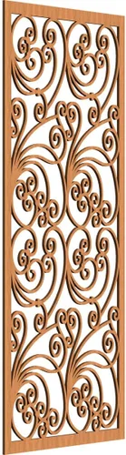 Miniatura 179 de 9 3/8"W x 24 3/8"H x 1/4"T Marilla Decorativos Paneles de Pared de Madera Calado, Abedul