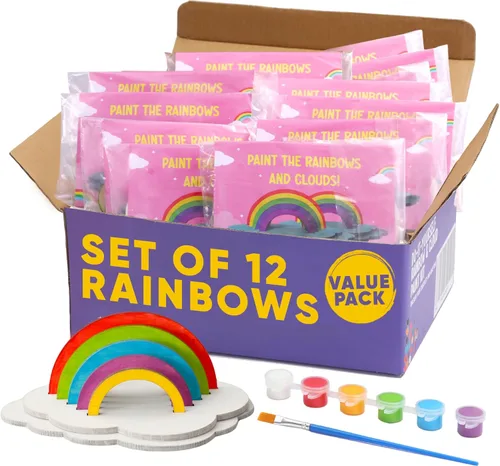 Miniatura 8 de CRAFTY HAPPITOYS Juego de Pintura Arcoíris para Niños de 9 Piezas - Relleno a Granel para Calcetines Navideños y Bolsas de Dulces de Cumpleaños