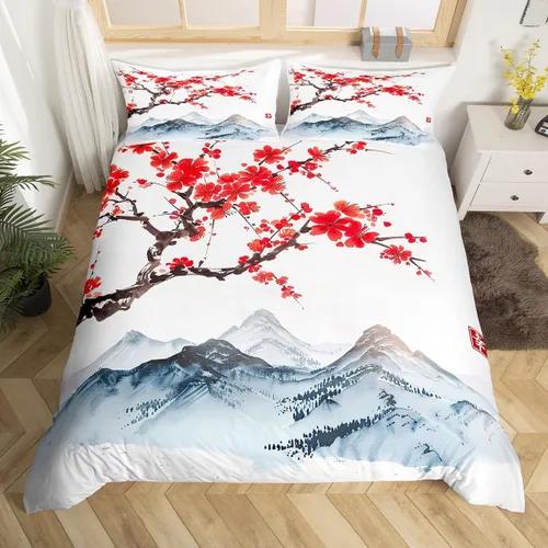 Miniatura 16 de Erosebridal Juego de ropa de cama con diseño de árbol de la vida, tamaño Queen para niños y niñas, diseño bohemio exótico de mariposa, funda