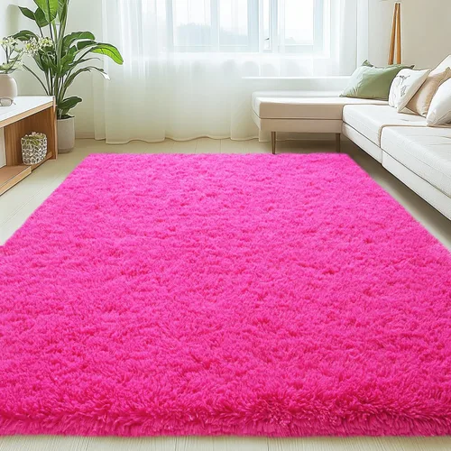 Miniatura 61 de Mugorn - Alfombra de 8 x 10 pies, alfombras grandes, esponjosas, suaves, peludas, antideslizantes, mullidas para interiores, color negro, 8 x 10 pies