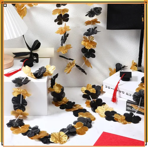 Miniatura 6 de Tigeen 72 piezas de decoraciones de Leis de graduación 2026 a granel de flores hawaianas Leis tropicales, decoraciones para graduación, carnaval