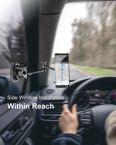 Miniatura 8 de Soporte para tablet Sunroof para coche/camión [último antivibración] Soporte para tableta, parabrisas y ventana, para camioneta, automóvil