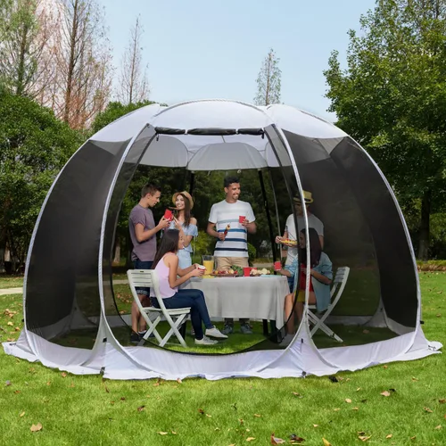 Miniatura 18 de Alvantor Tienda de campaña desplegable para casa, cenador instantáneo al aire libre con mosquitera y protección solar UPF 50+, refugio portátil
