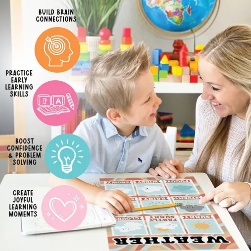 Miniatura 8 de Hadley Designs 16 carteles educativos para niños pequeños de 1 a 3 años, carteles laminados de aprendizaje para preescolar y jardín de infantes