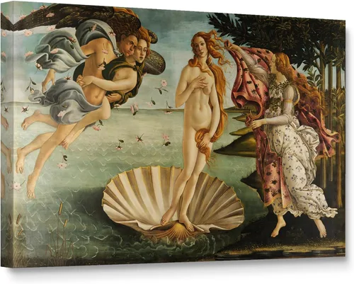 Miniatura 16 de Niwo ART - Bandera, serie de pinturas más famosas del mundo, lienzo para pared, decoración del hogar, envoltura de galería, estirado, enmarcado